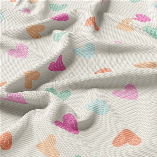 AA2398 Liverpool Bullet Textured Stretch Solid Strip Thick Knit Jersey Fabric