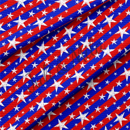Patriotic 4th of July Printed Liverpool  Liverpool USA Flag (PT & Get a Free $89.99 Embroidery Bundle