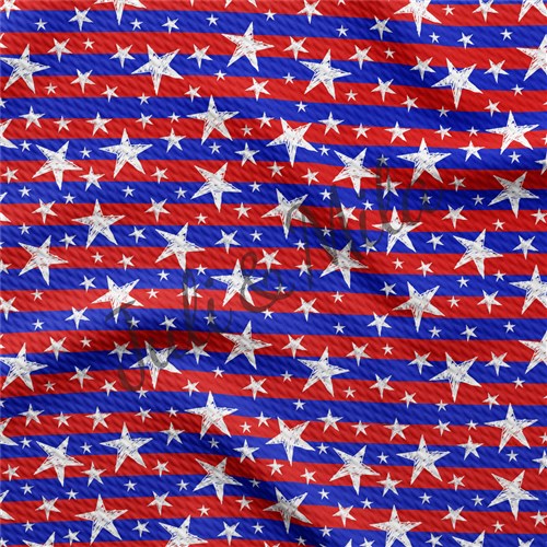Patriotic 4th of July Printed Liverpool  Liverpool USA Flag (PT & Get a Free $89.99 Embroidery Bundle