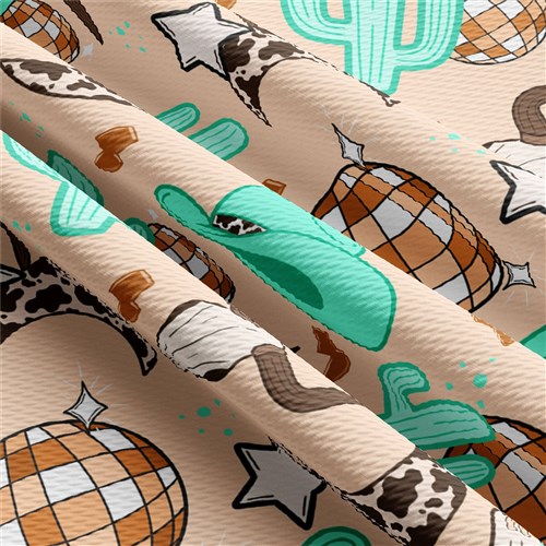 Boho Western Cactus Printed Liverpool AA1643 & Get a Free $89.99 Embroidery Bundle