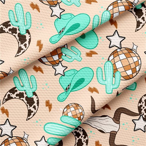 Boho Western Cactus Printed Liverpool AA1643 & Get a Free $89.99 Embroidery Bundle