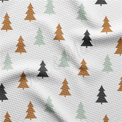 Christmas Trees trees Liverpool Bullet Textured Stretch Solid Strip Thick Knit Jersey Fabric