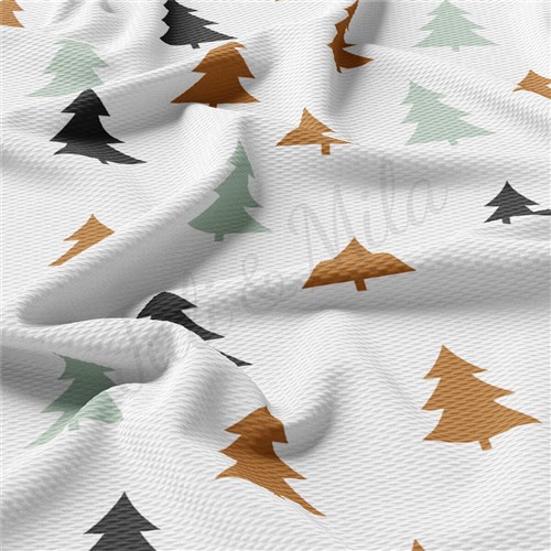 Christmas Trees trees Liverpool Bullet Textured Stretch Solid Strip Thick Knit Jersey Fabric