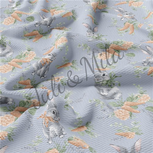 Easter Printed Liverpool Fabric Egg Bunny Pastel(E30) & Get a Free $89.99 Embroidery Bundle