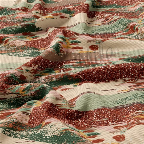 Printed Liverpool Bullet Textured Stretch Solid Strip Thick Knit Jersey Fabric