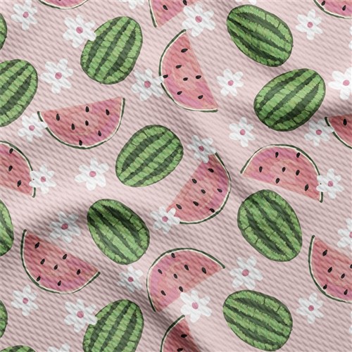 Watermelon Printed Liverpool Fabric AA1851 & Get a Free $89.99 Embroidery Bundle