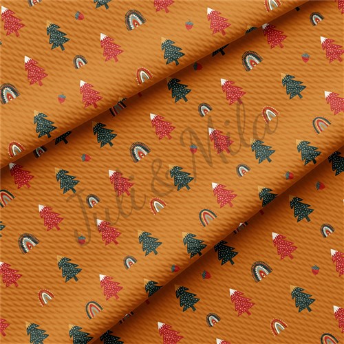 Christmas Printed Liverpool Bullet Textured Stretch Solid Strip Thick Knit Jersey Fabric
