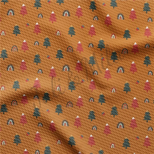 Christmas Printed Liverpool Bullet Textured Stretch Solid Strip Thick Knit Jersey Fabric