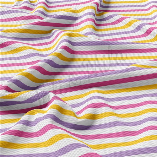 Printed Liverpool Bullet Textured Stretch Solid Strip Thick Knit Jersey Fabric