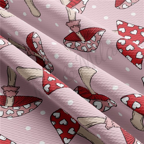 Valentine's Day Printed Liverpool Bullet Textured Stretch Solid Strip Thick Knit Jersey Fabric