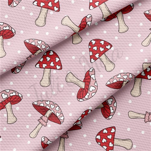 Valentine's Day Printed Liverpool Bullet Textured Stretch Solid Strip Thick Knit Jersey Fabric