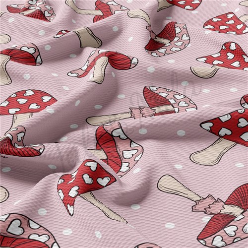 Valentine's Day Printed Liverpool Bullet Textured Stretch Solid Strip Thick Knit Jersey Fabric
