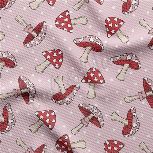 Valentine's Day Printed Liverpool Bullet Textured Stretch Solid Strip Thick Knit Jersey Fabric