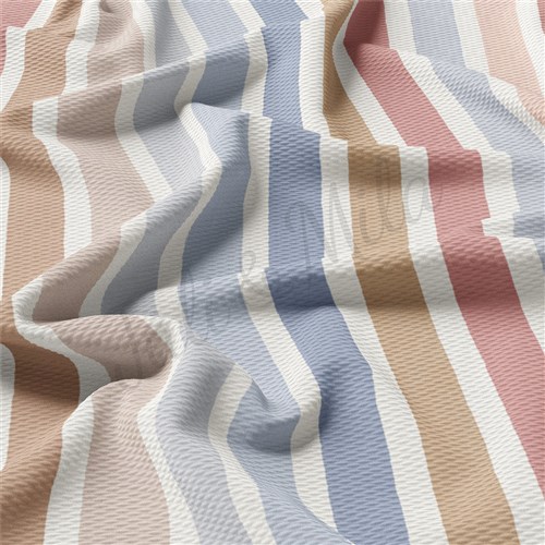 Liverpool Bullet Textured Stretch Solid Strip Thick Knit Jersey Fabric