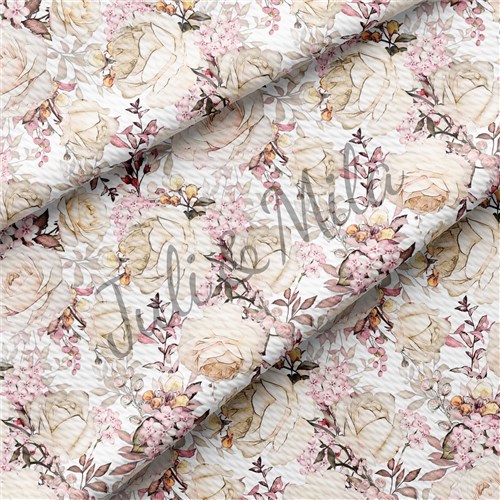 Printed Floral Liverpool Bow Floral Pastel flowers (F42) & Get a Free $89.99 Embroidery Bundle
