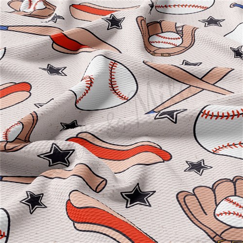 Baseball Printed 4Way Stretch Solid Liverpool AA1484 & Get a Free $89.99 Embroidery Bundle