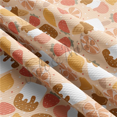 Ice cream Printed Liverpool 4 Way Fabric icecream & Get a Free $89.99 Embroidery Bundle