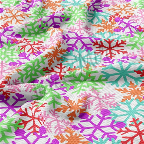Christmas Liverpool Bullet Textured Stretch Solid Strip Thick Knit Jersey Fabric
