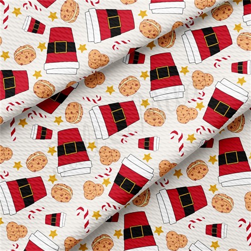 Christmas Christmas Liverpool Bullet Textured Stretch Solid Strip Thick Knit Jersey Fabric