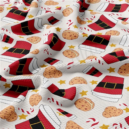 Christmas Christmas Liverpool Bullet Textured Stretch Solid Strip Thick Knit Jersey Fabric