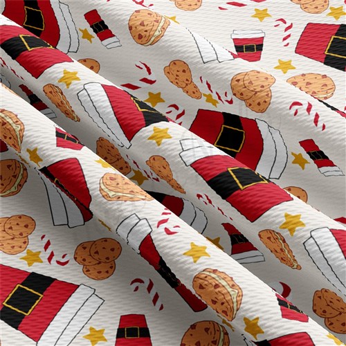 Christmas Christmas Liverpool Bullet Textured Stretch Solid Strip Thick Knit Jersey Fabric
