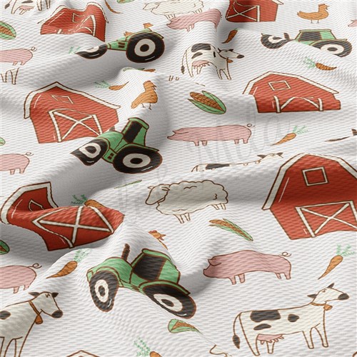 Farm Animals Printed Liverpool Fabric farm AA1854 & Get a Free $89.99 Embroidery Bundle
