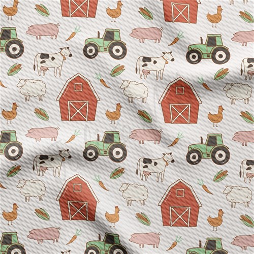 Farm Animals Printed Liverpool Fabric farm AA1854 & Get a Free $89.99 Embroidery Bundle