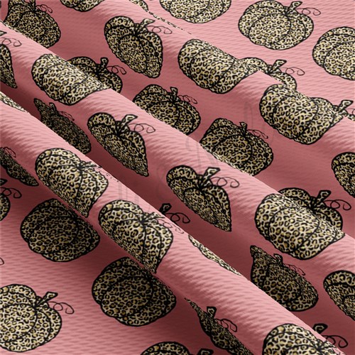 Pumpkin Printed Liverpool Bullet Textured Stretch Solid Strip Thick Knit Jersey Fabric