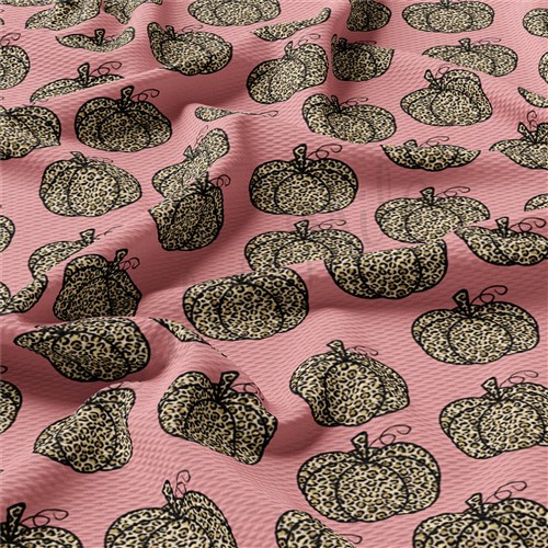 Pumpkin Printed Liverpool Bullet Textured Stretch Solid Strip Thick Knit Jersey Fabric