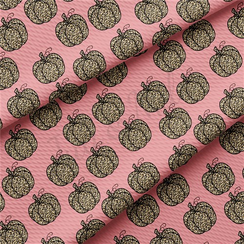 Pumpkin Printed Liverpool Bullet Textured Stretch Solid Strip Thick Knit Jersey Fabric