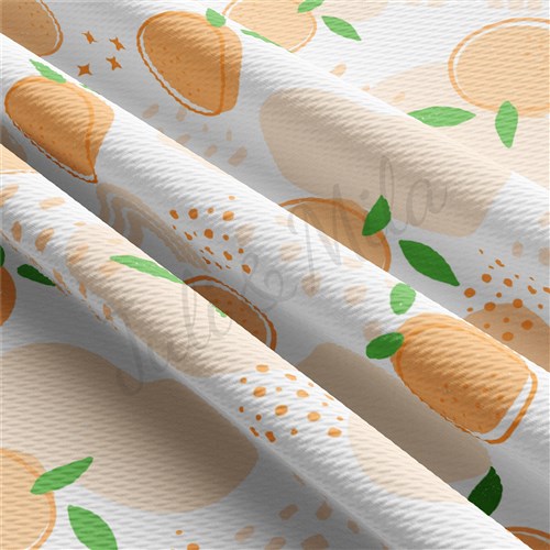 Peach Printed Liverpool 4 Way Fabric AA1518 & Get a Free $89.99 Embroidery Bundle