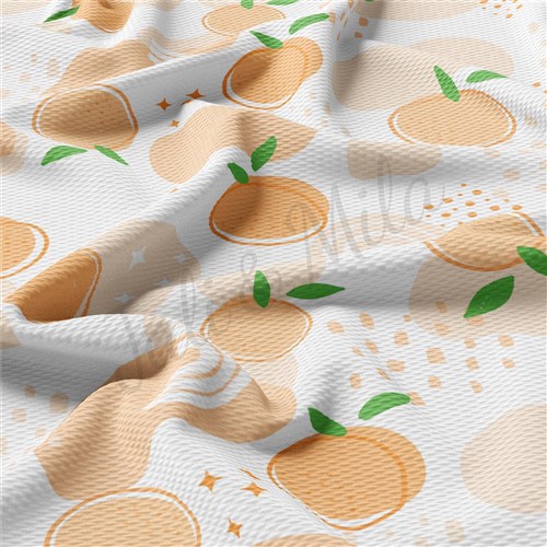 Peach Printed Liverpool 4 Way Fabric AA1518 & Get a Free $89.99 Embroidery Bundle