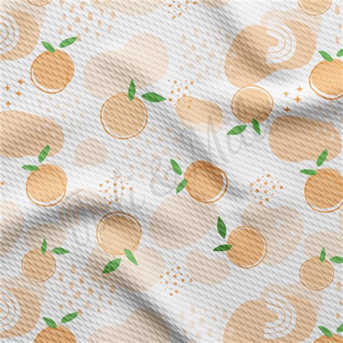Peach Printed Liverpool 4 Way Fabric AA1518 & Get a Free $89.99 Embroidery Bundle
