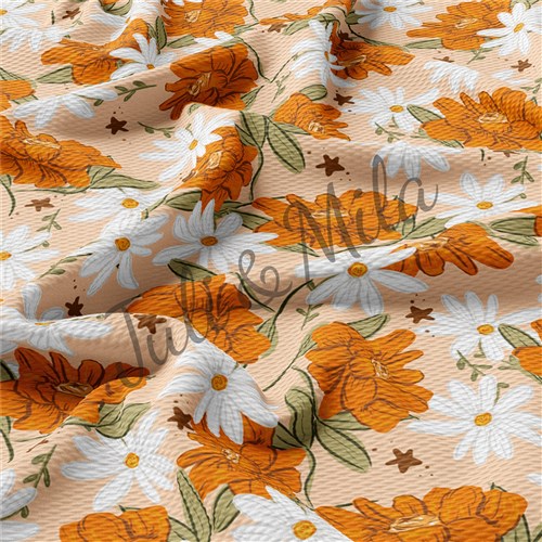 Floral Printed Liverpool 4 Way Fabric Floral64 & Get a Free $89.99 Embroidery Bundle