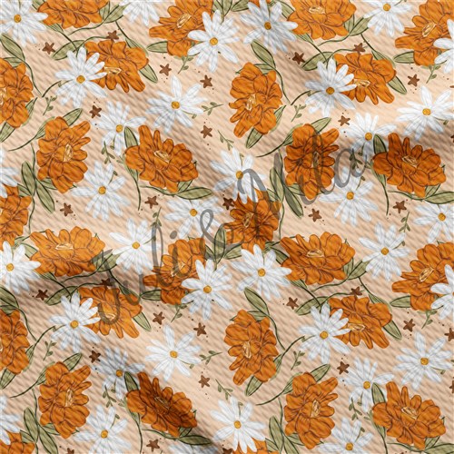 Floral Printed Liverpool 4 Way Fabric Floral64 & Get a Free $89.99 Embroidery Bundle