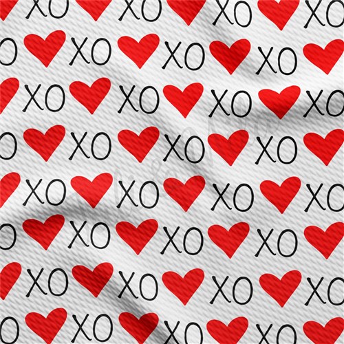 Valentine's Day Printed Liverpool Bullet Textured Stretch Solid Strip Thick Knit Jersey Fabric