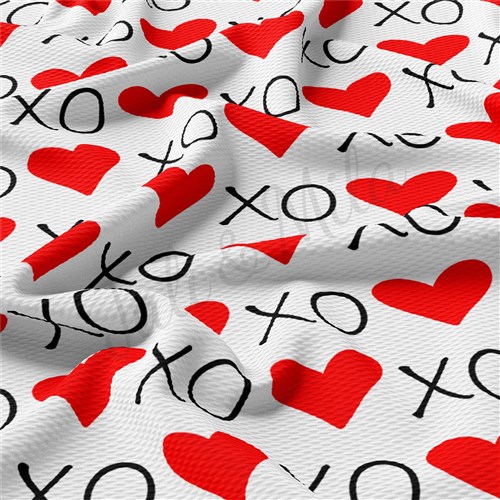 Valentine's Day Printed Liverpool Bullet Textured Stretch Solid Strip Thick Knit Jersey Fabric