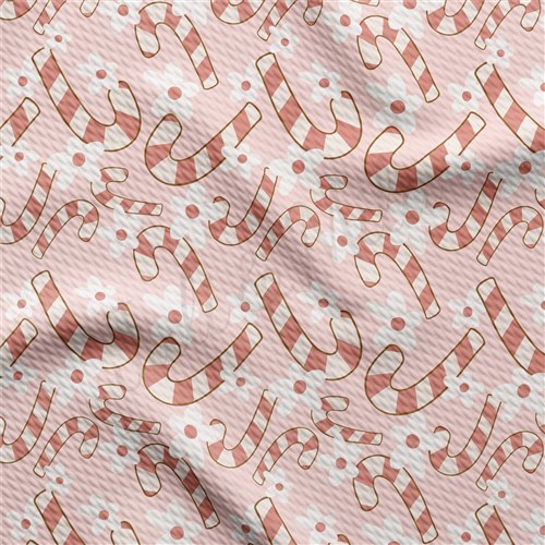 Christmas Printed Liverpool Bullet Textured Stretch Solid Strip Thick Knit Jersey Fabric