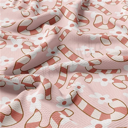 Christmas Printed Liverpool Bullet Textured Stretch Solid Strip Thick Knit Jersey Fabric
