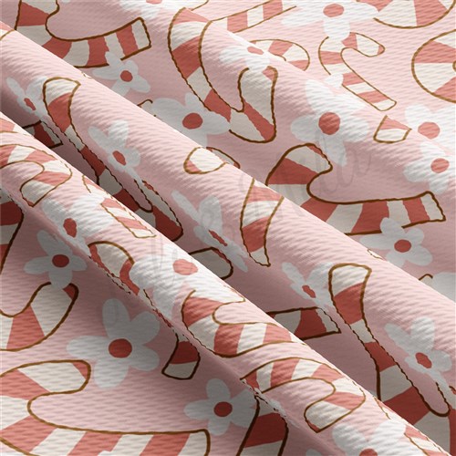 Christmas Printed Liverpool Bullet Textured Stretch Solid Strip Thick Knit Jersey Fabric