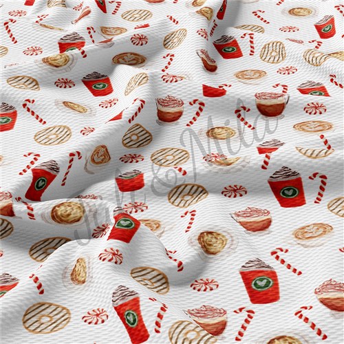 Christmas Liverpool Bullet Textured Stretch Solid Strip Thick Knit Jersey Fabric