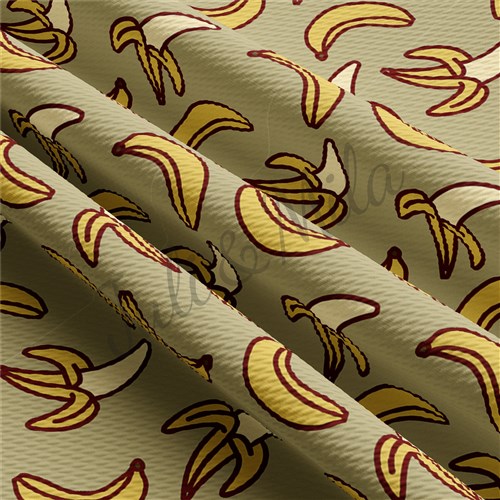 Bananas Printed Liverpool 4 Way Fabric Bananas3 & Get a Free $89.99 Embroidery Bundle