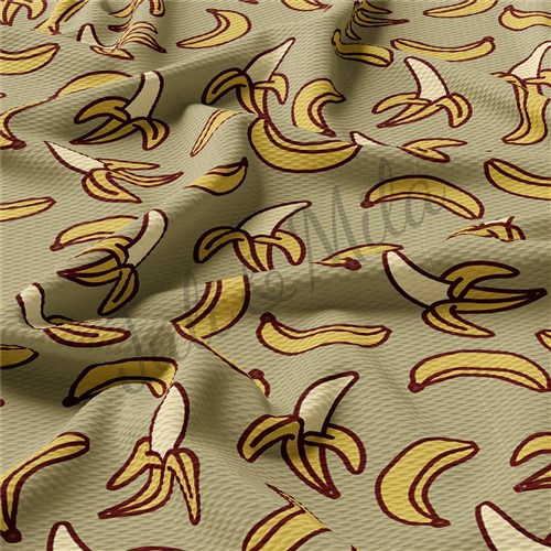 Bananas Printed Liverpool 4 Way Fabric Bananas3 & Get a Free $89.99 Embroidery Bundle