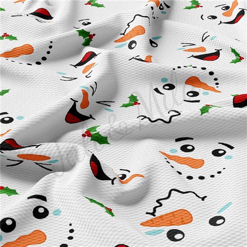 Christmas Printed Liverpool Bullet Textured Stretch Solid Strip Thick Knit Jersey Fabric