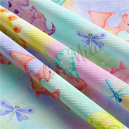 Easter Printed Liverpool Bullet Textured Stretch Solid Strip Thick Knit Jersey Fabric