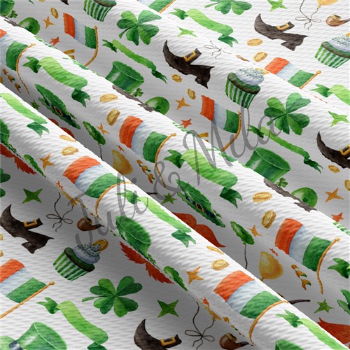 st Patricks day Printed Liverpool Stretch Solid Strip & Get a Free $89.99 Embroidery Bundle