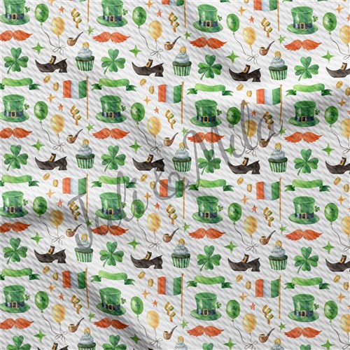 st Patricks day Printed Liverpool Stretch Solid Strip & Get a Free $89.99 Embroidery Bundle