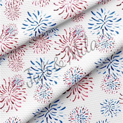 Patriotic 4th of July Printed Liverpool Stretch USA Flag (PT & Get a Free $89.99 Embroidery Bundle