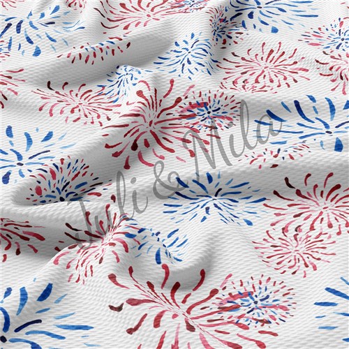 Patriotic 4th of July Printed Liverpool Stretch USA Flag (PT & Get a Free $89.99 Embroidery Bundle