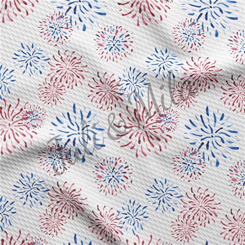 Patriotic 4th of July Printed Liverpool Stretch USA Flag (PT & Get a Free $89.99 Embroidery Bundle